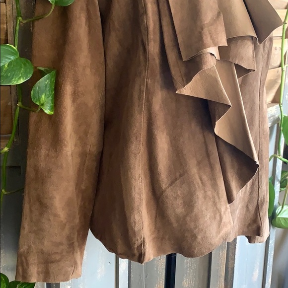 Neiman Marcus exclusive suede drape jacket - Picture 3 of 14